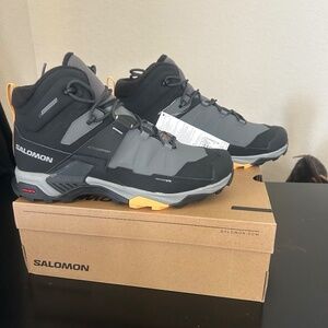 Salomon Men X Ultra 4 Mid- Quiet Shade Black/Winter TS CSWP -Size 11-NWT